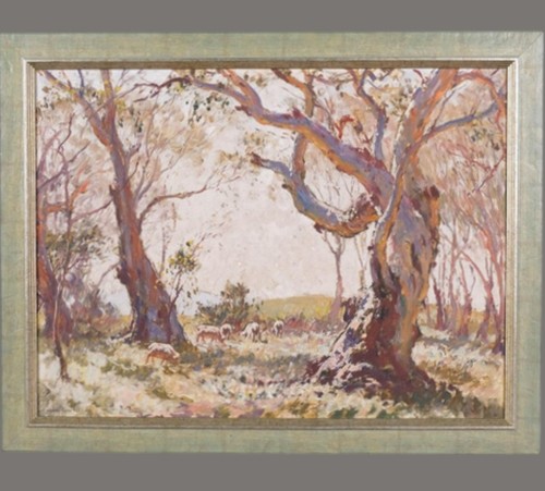 Oil painting framed john - oil,