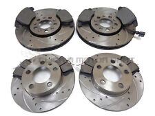 VW GOLF MK4 GT TDi 130 FRONT & REAR DRILLED GROOVED BRAKE DISCS & MINTEX PADS