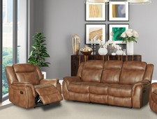 Tan Brown Leather Gel Recliner