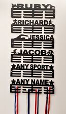 Personalised Medal Hanger Medal Holder Display Rack Any Sport Any Name
