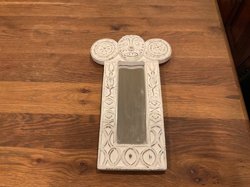 Vtg distressed painted white - distressed,