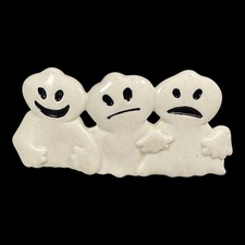 Ghost Hair Barrette White Trio