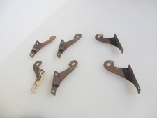 Vintage Iron Pole Holder Wardrobe Rail Brackets Old Hangers Airer Ends Cupboard