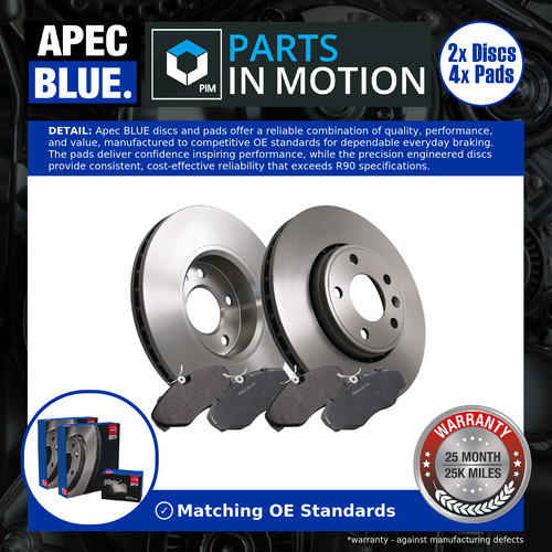 Vented brake discs and - 2x,
