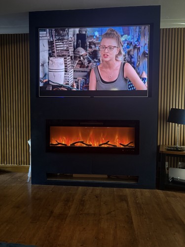 Electric fire for media wall - electric,