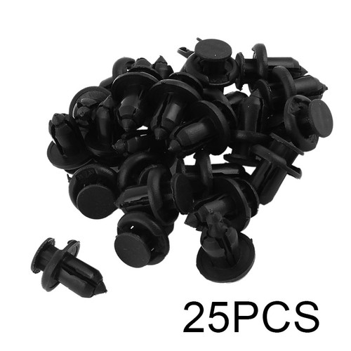 Car 25pcs rivet - clips, black