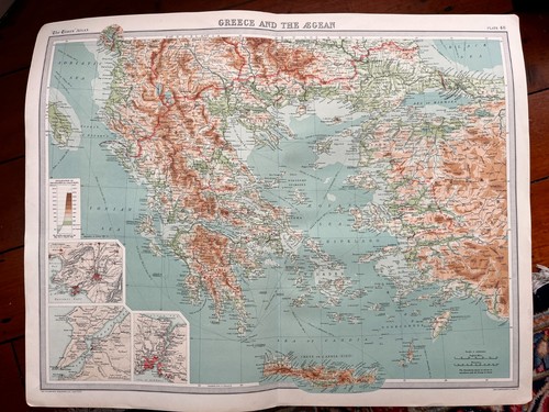 1922 antique map - :, the
