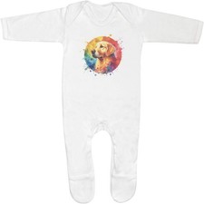 'Golden Retriever' Baby Romper