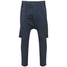 Drop Crutch Mens Jeans Blue