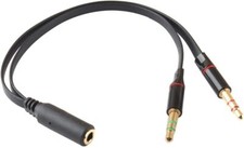 3.5mm Female to 2 Male Gold