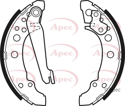 Apec brake shoes rear - apec,