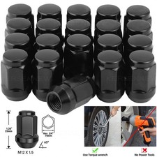 20 X ALLOY WHEEL NUTS BLACK