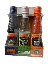 Shangrila Soy Sauce, Chilli Sauce and Vinegar 275ml Trio Pack Fast Delivery UK