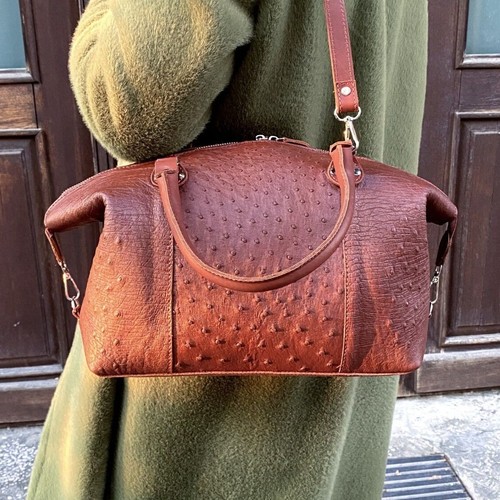 Womens genuine ostrich - ostrich, leather