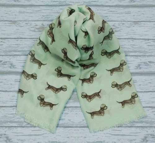 Dandie dinmont dog print scarf - dinmont,
