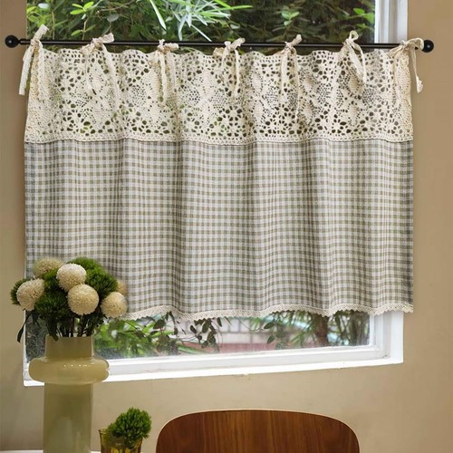 Vintage buffalo plaid valance - buffalo,