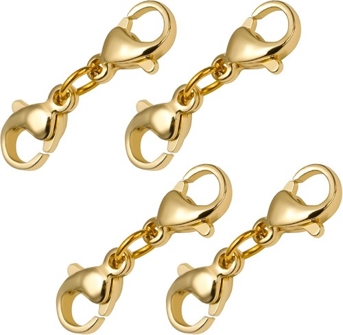 4pcs 22mm gold double lobster - 4pcs,