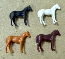 073 Dinky Dublo Horse Box -Reproduction Plastic Horse - Black/White/Brown or Tan