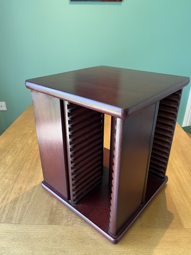 Dark wood rotating carousel - rotating, cd