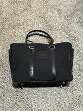 Black Canvas And Leather Coach