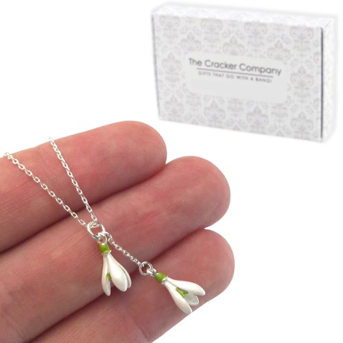 White snowdrop silver plated - white,