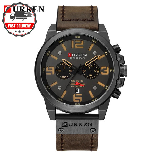 Mens fashion leather quartz - mens,