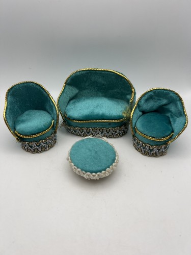 Vintage dolls house teal - vintage,