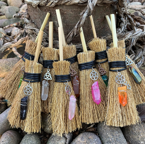 Mini broom hanging - broom, witches