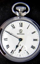 Services White Dial Men's