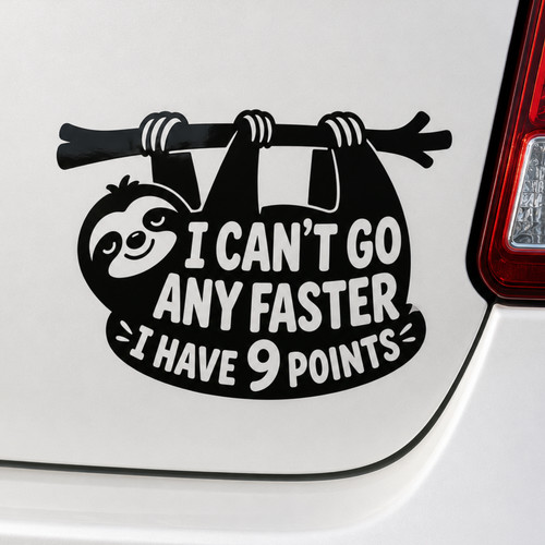 Funny sloth car sticker - funny,