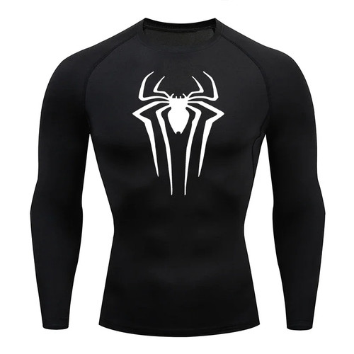 Men spider print running - print, shirt