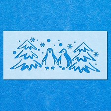 Christmas Penguins Trees Stars