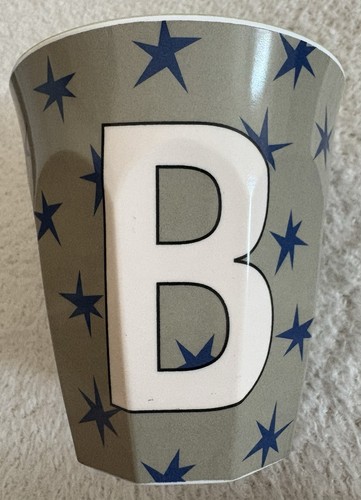 New melamine letter cup blue - letter,