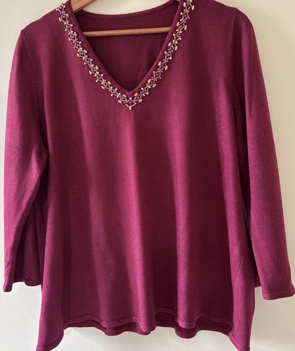 Bhs size raspberry beaded - raspberry,