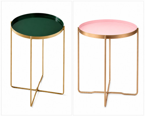 Round end tray table side - end,