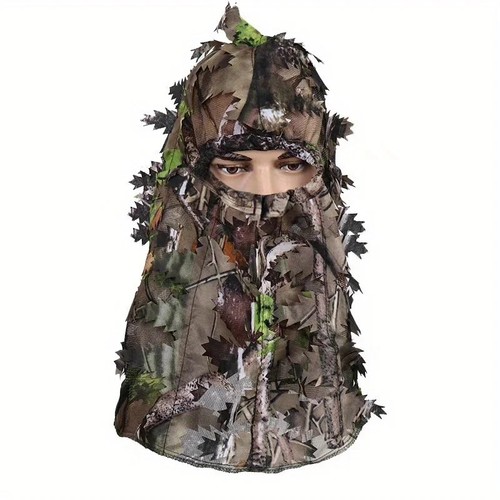 Leafy camo hunting face - 3d,