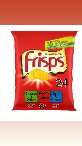 Frisps variety crisps 24x25 - crisps, 24x25.5g