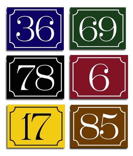 House number plaques signs - number,
