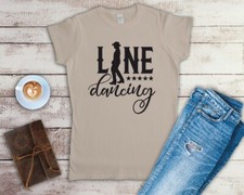 Line Dancing Ladies Fitted T Shirt Sizes Small-2XL