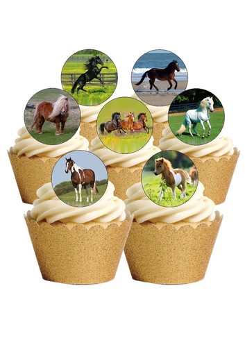 Cake toppers horse ponies 12 - cake,