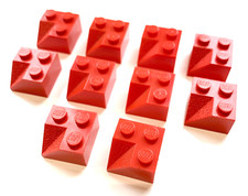 10 x LEGO 2 x 2 Double Concave