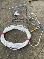 1KG BRUCE style  boat anchor Kit  1m 6mm chain 50ft 8mm rope