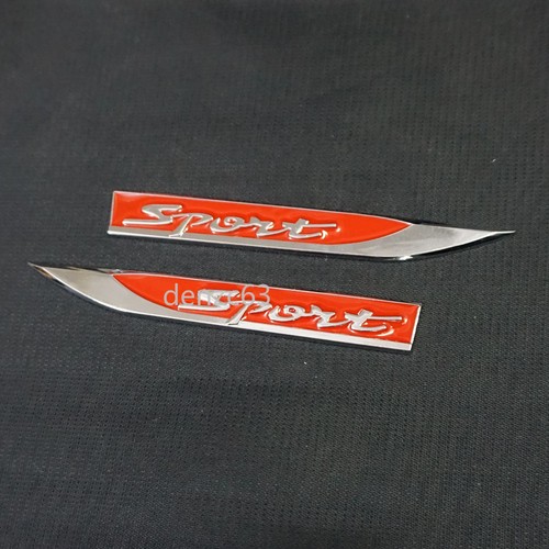 Pair silver red chrome sport - pair,