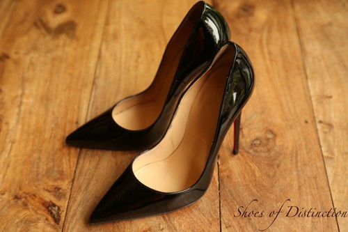 Louboutin black bonded leather - black,