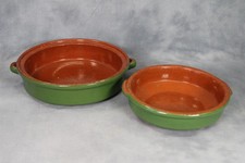 Pair Large Vintage Dark Green