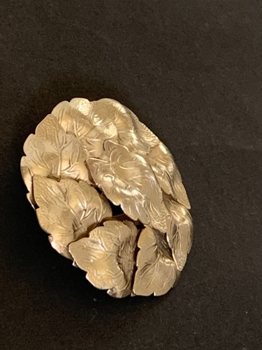 Vintage style brooch leaf - vintage,