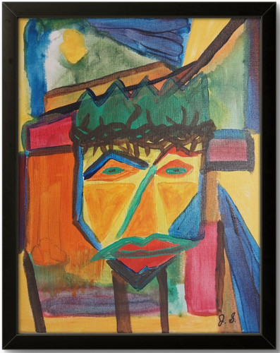 Colorful cubism canvas - colorful,