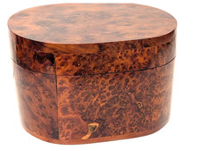 Vintage Burl Walnut Octagonal