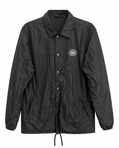 Vans black button jacket - button-up,