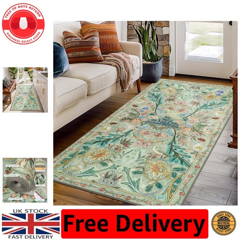 Machine washable green runner - washable,